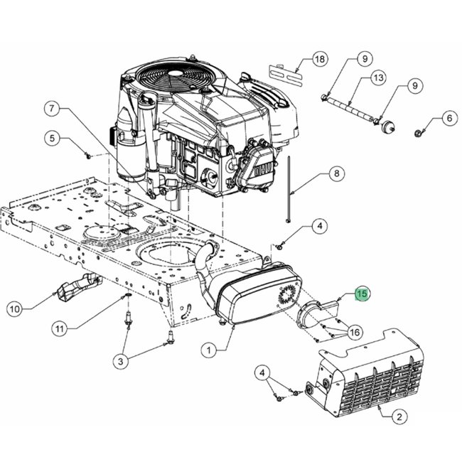 Deflector Uitlaat voor MTD, CUBCADET, WOLF, YARDMAN, BOLENS, WHITE Smart RG 145 op Zitmaaiers, Trekkers, Tuintrekkers