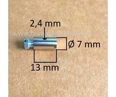Schroefton voor Kabels tot Ø 2,4 mm Bevestigingsnippel om Binnenkabels op Maat te Maken, Schroefnippel voor Grasmaaier, Zitmaaier, Tuinfrees, Tuintrekker, Kooimaaier, Brommer, Cart, Scooter, Hakfrees Schroefton 13x7x2,4 mm