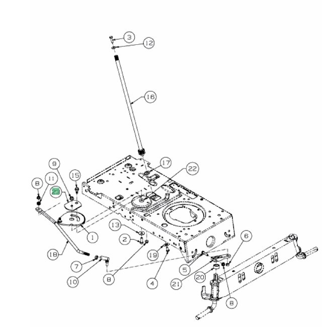 Stuurplaat Stuurinrichting voor MTD, CUBCADET, WOLF, YARDMAN, BOLENS, WHITE GLX96SH, MF36-13RT, MF38-13ST, A105.180H, A92H, 105.180H, 92.130T, 105.175H, E13/92H, Optima LG200H, OPTIMA LN200H, Smart RC 125, Smart RE 130, Smart RF 125, Smart RG 145, Smart