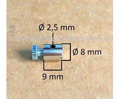 Schroefton voor Kabels T/m Ø 2,5 mm Bevestigingsnippel om Binnenkabels op Maat te Maken, Schroefnippel voor Grasmaaier, Zitmaaier, Tuinfrees, Tuintrekker, Kooimaaier, Brommer, Cart, Scooter, Hakfrees Schroefton 9x8x2,5
