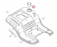 Bekerhouder voor MTD, CUBCADET, WOLF, YARDMAN, BOLENS, WHITE JLX76RA, JLX76RT, JLX96SH, SLX107H, JLX76R, LX92R, LX96S, GLX96SH, GLX122FH, MF38, MF42, MF30, MF36, MF41, BL135, BL175, BL200, AMBITION, Blue Power, Select, Rasentrac, RS180/107, Optima LG, Opt