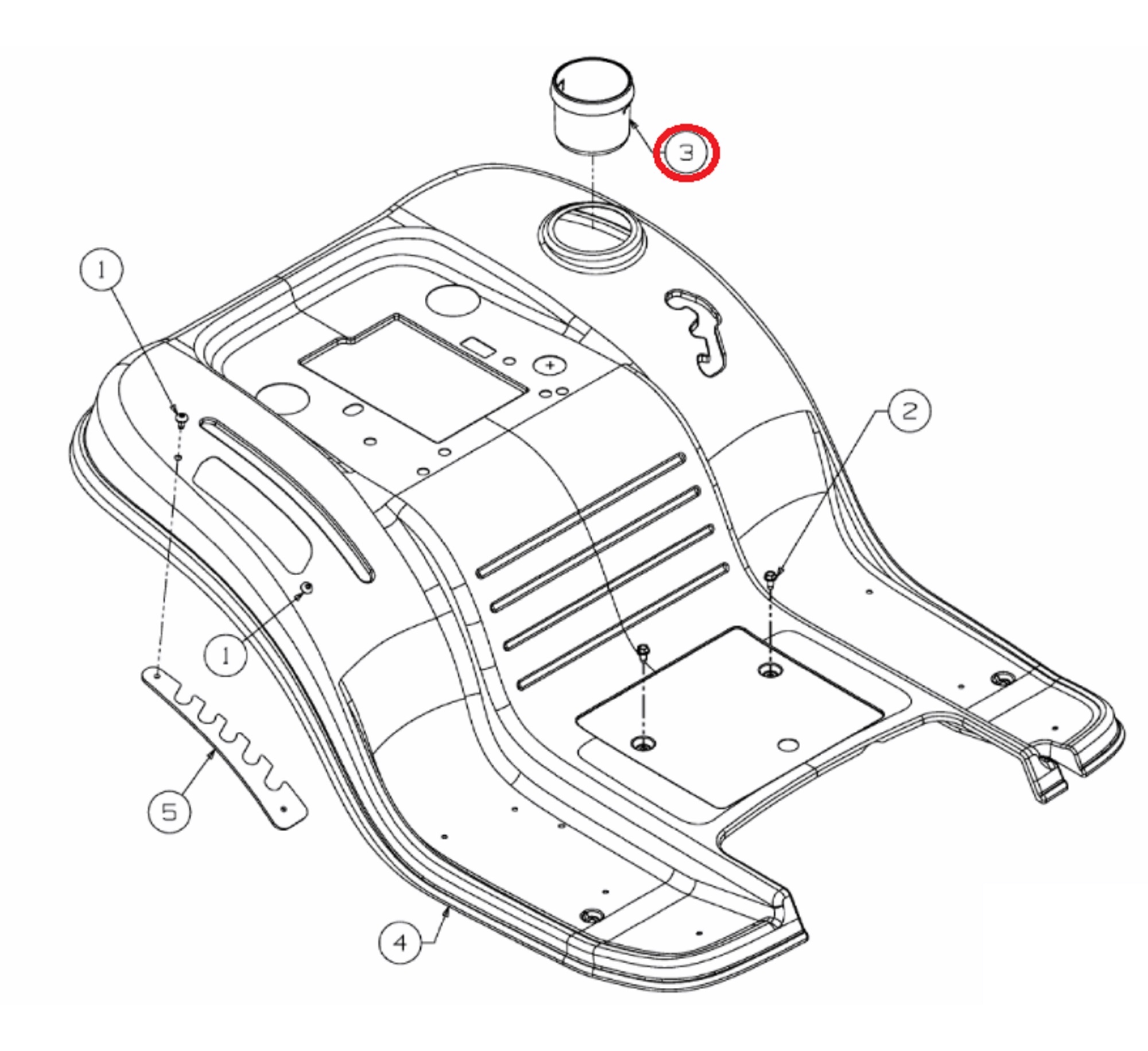 Bekerhouder voor MTD, CUBCADET, WOLF, YARDMAN, BOLENS, WHITE JLX76RA, JLX76RT, JLX96SH, SLX107H, JLX76R, LX92R, LX96S, GLX96SH, GLX122FH, MF38, MF42, MF30, MF36, MF41, BL135, BL175, BL200, AMBITION, Blue Power, Select, Rasentrac, RS180/107, Optima LG, Opt