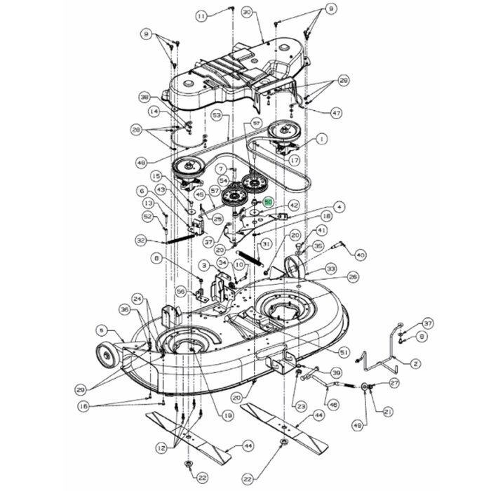 Lagerbus voor Spanpoelie voor MTD, CUBCADET, WOLF, YARDMAN, BOLENS, WHITE GLX96SH, MF42, MF38, MF50, MF48, AMBITION, Scooter Hydro, Expert, Scooter Pro Hydro, Optima LG, LA135, Smart RF125, Smart RG145, BE96T, Optima LF, Minirider, MTD96, MTD76, Yard Mach