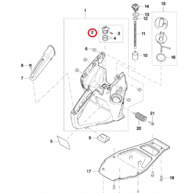 Afsluitdop voor DOLMAR, MAKITA PC6114, PC6112, EK6100 op Bandenzagen, Motorslijpers, Doorslijpers Afsluitkap, Afsluiting, Dop