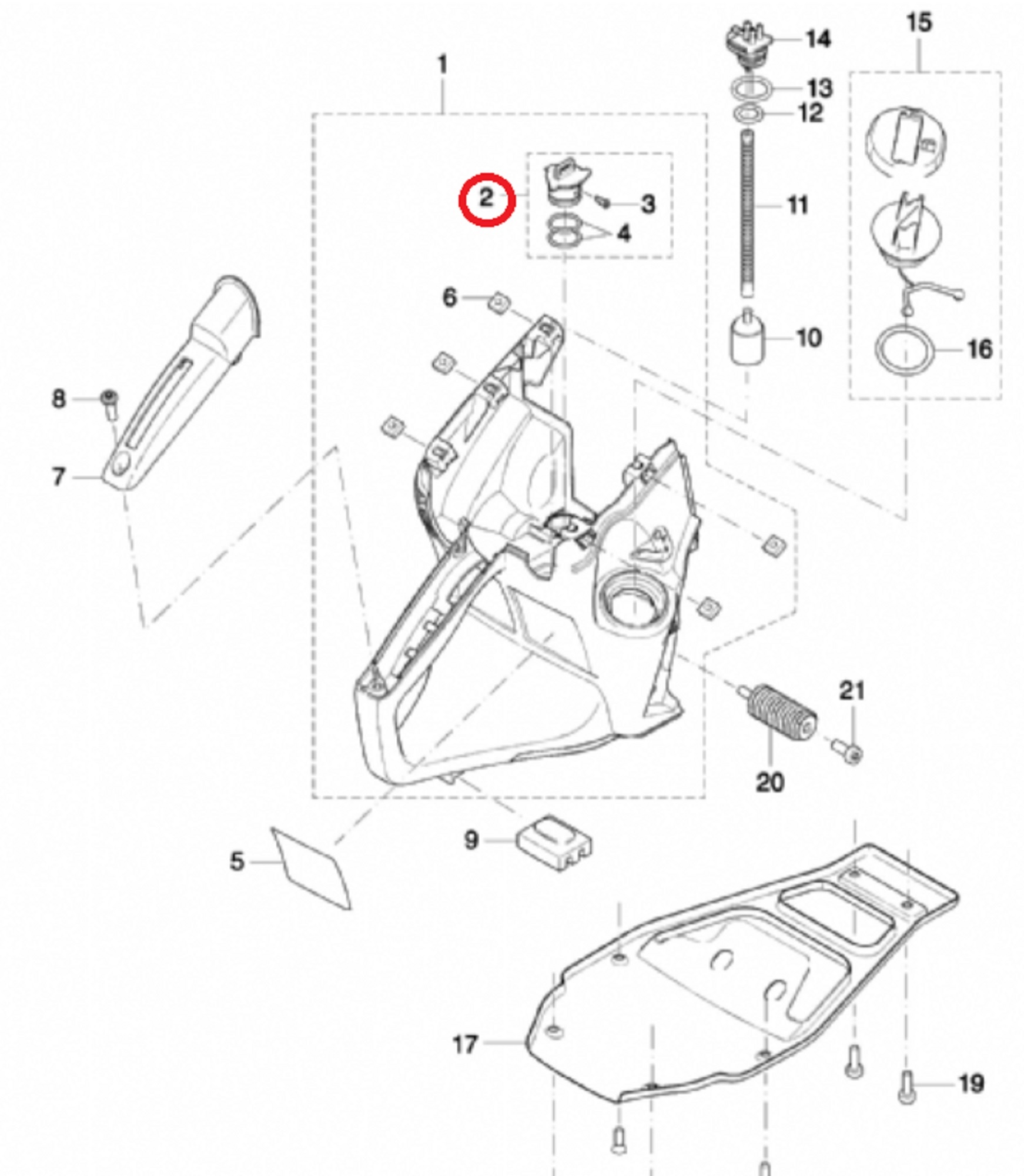 Afsluitdop voor DOLMAR, MAKITA PC6114, PC6112, EK6100 op Bandenzagen, Motorslijpers, Doorslijpers Afsluitkap, Afsluiting, Dop