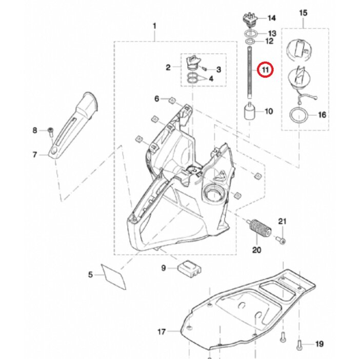 Brandstofslang voor DOLMAR, MAKITA PC6112, EK6100 voor Bandenzaag - Motorslijpers - Doorslijpers Brandstofleiding, Aanzuigslang, Benzineslang