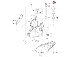 Benzinedop voor DOLMAR, MAKITA PC6112, EK6100 op  Bandenzaag - Motorslijpers - Doorslijpers Tankdop, Brandstofdop