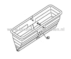 Strooibak voor Kunstmeststrooier, Lijnstrooier achter Zitmaaiers, Tuintrekkers of Quad Zoutstrooier,  Kunstmeststrooier voor gazon, graszaad strooier, Strooier achter Quad, Degelijke Kunstmeststrooier