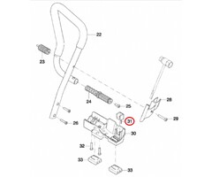 Trillingsdemper voor DOLMAR, MAKITA PC6114, PC6112, EK6100 op  Bandenzaag - Motorslijpers - Doorslijpers Dempingsveer