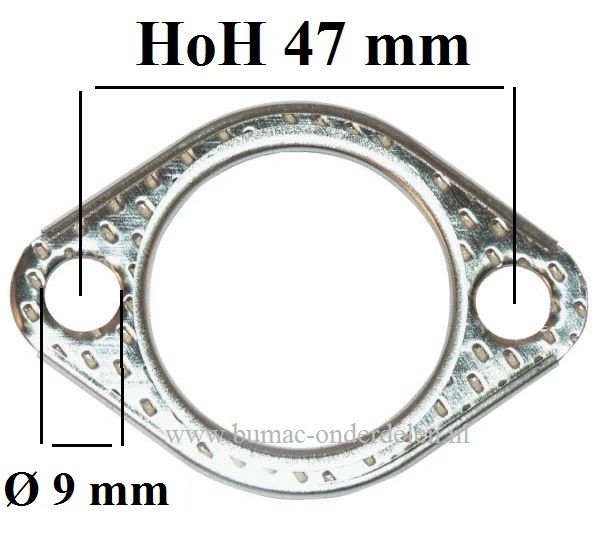 Uitlaatpakking voor Zitmaaiers met Briggs and Stratton motor, Frontmaaiers, Husqvarna, Jonsered, MTD, Wolf, Toro, Stiga, CastelGarden, onderdeel