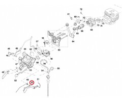 Gashendel voor DOLMAR, MAKITA  PC6114, PC6112, EK6100 op Bandenzagen - Motorslijpers - Doorslijpers PC 6114, PC 6112, EK 6100