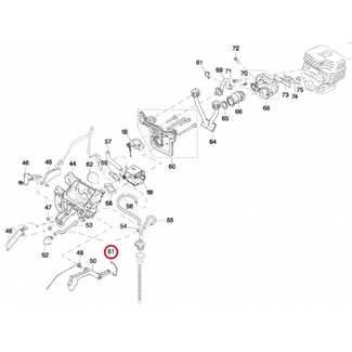 Gasstang voor DOLMAR, MAKITA PC6114, PC6112, EK6100 op Bandenzagen - Motorslijpers - Doorslijpers PC 6114, PC 6112, EK 6100