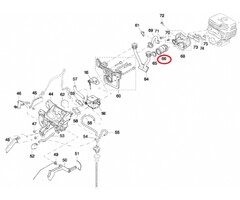 Inlaatspruitstuk voor DOLMAR, MAKITA PC6112, EK6100 op Bandenzagen - Motorslijpers - Doorslijpers PC 6114, PC 6112, EK 6100