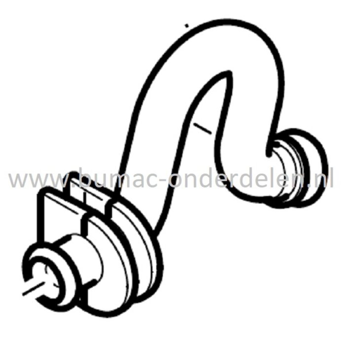 Impulsslang voor DOLMAR, MAKITA PC6114, PC6112, EK6100 op Bandenzagen - Motorslijpers - Doorslijpers PC 6114, PC 6112, EK 6100 Vacuümslang