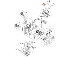 Afdekkap Zwart voor MAKITA, DOLMAR PS34, PS36, PS41, PS45 op Kettingzagen, Motorzagen PS-34, PS-36, PS-41, PS-45 Beschermkap