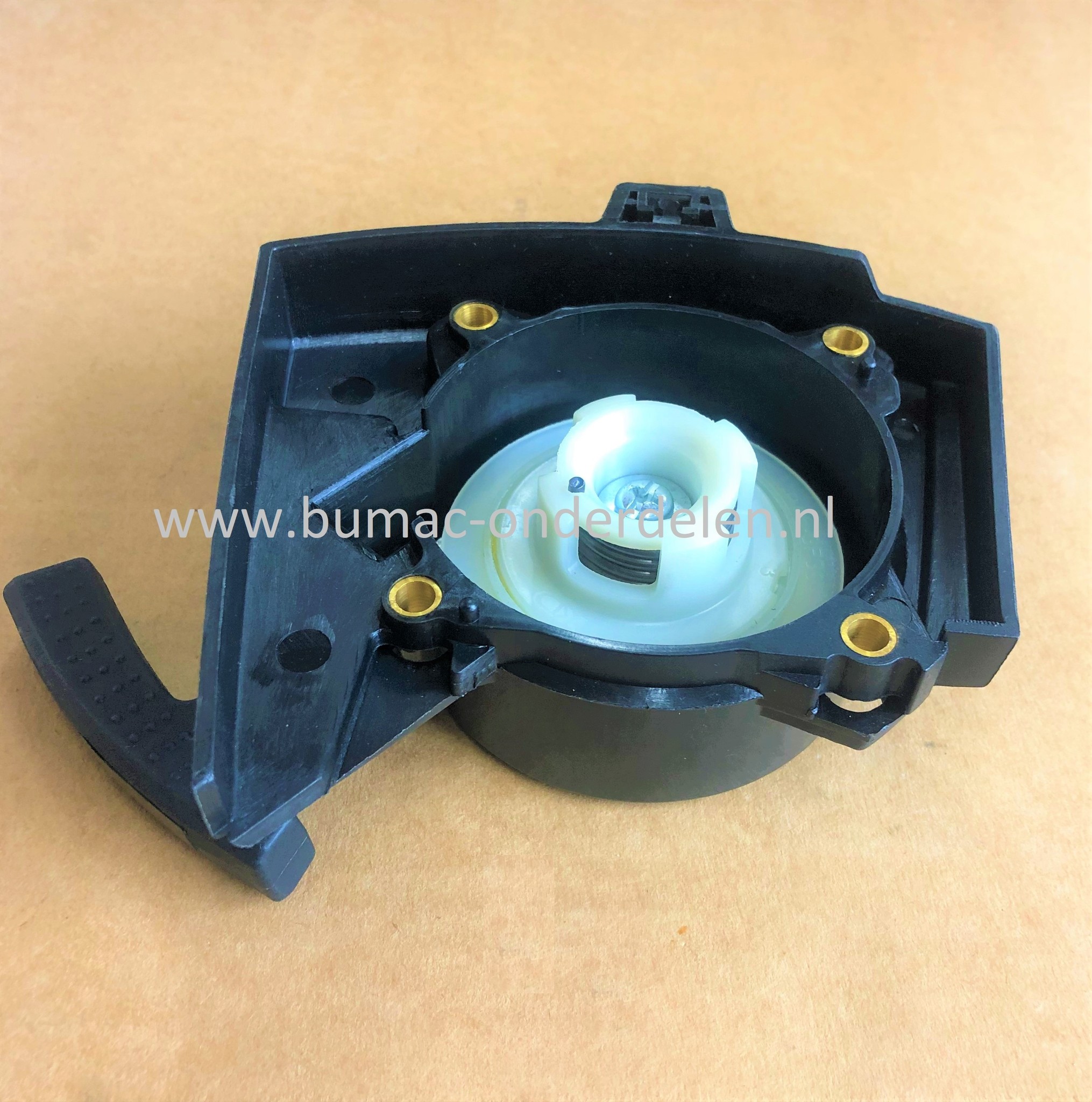 Handstarter voor Castelgarden, Stiga, Alpina, Mountfield, Bosmaaiers, Trimmers, Motorzeisen, Handstarter compleet, Starter B33, B33D, B44, B44D, BJ336, BJ345, BJC336, BJC346, MB3302, MBCP32E, SB33, SB33D, SB44, SB44D