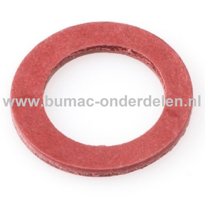 Fiberring 6x10x1,0 mm voor Afdichting van Bouten - Schroeven op Carburateur - Olieschroef Carter op Motoren van Grasmaaier, Zitmaaier, Auto, Trekker, Hijskraan, Shovel, Trilplaat, Aggregaat, Tuinfrees, Generator, Hakselaar, Bosmaaier, Brommer, Scooter, Aa