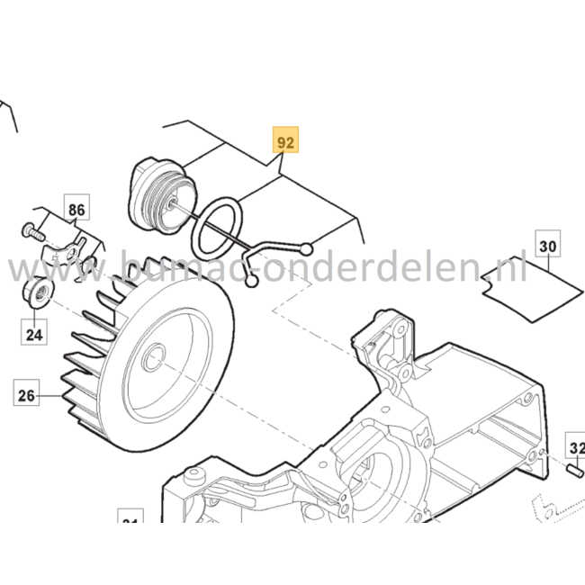 Tankdop voor Stiga, Castelgarden, Mountfield, Alpina Kettingzagen, Motorzagen AC38, AC42, AC52, ACS538, ACS542, MC4216, MC4616, MC5218, SP386, SP426, SP466, SP526, Benzinedop, Dop, AC 38, AC 42, AC 52, ACS 538, ACS 542, MC 4216, MC 4616, MC 5218, SP 386,