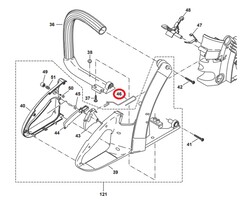Gasstang voor DOLMAR, MAKITA PS34, PS36, PS41, PS45 op Kettingzagen, Motorzagen PS-34, PS-36, PS-41, PS-45