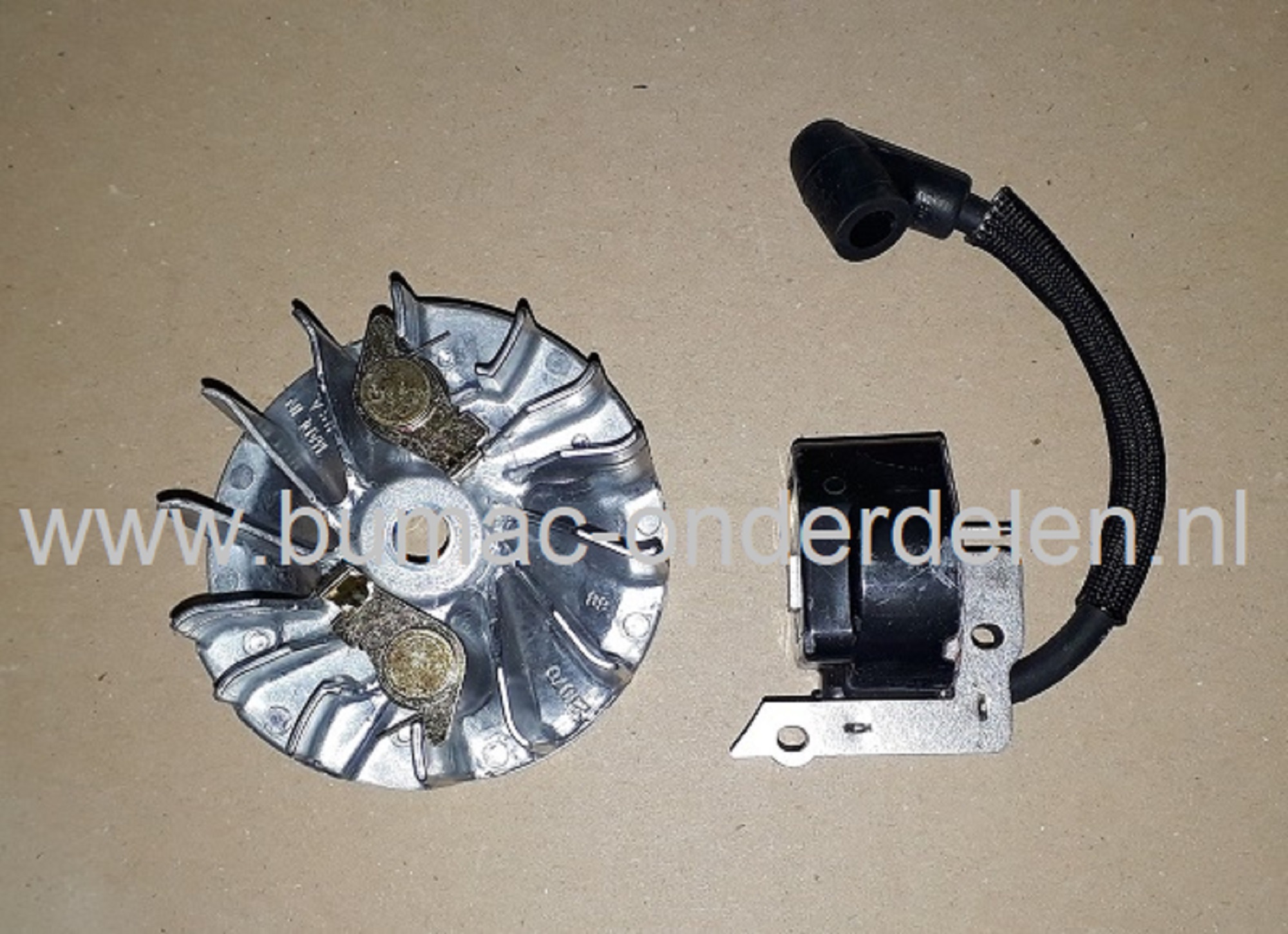 Ontstekingspoel met vliegwiel voor MAKITA, DOLMAR PS34, PS36, PS41, PS45 op Kettingzagen, Motorzagen PS-34, PS-36, PS-41, PS-45 Drijfwiel, Bobine