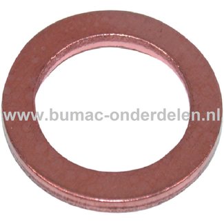 Koperen Afdichtring 8x14x1,5 mm voor Afdichting van Bouten - Schroeven op Carburateur - Olieschroef Carter op Motoren van Grasmaaier, Zitmaaier, Auto, Trekker, Hijskraan, Shovel, Trilplaat, Aggregaat, Tuinfrees, Generator, Hakselaar, Bosmaaier, Brommer, S