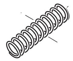 Veer voor Remband voor DOLMAR, MAKITA PS34, PS36, PS41, PS45 op Kettingzagen, Motorzagen Veer voor Kettingrem PS-34, PS-36, PS-41, PS-45