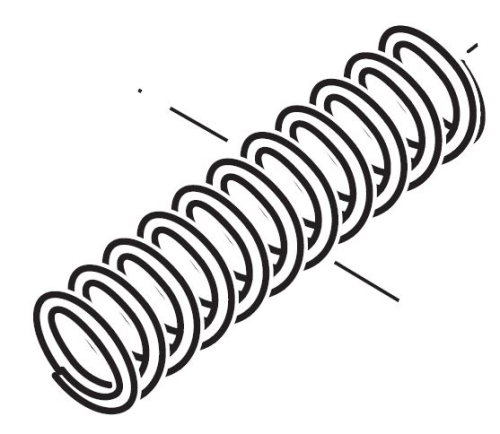 Veer voor Remband voor DOLMAR, MAKITA PS34, PS36, PS41, PS45 op Kettingzagen, Motorzagen Veer voor Kettingrem PS-34, PS-36, PS-41, PS-45