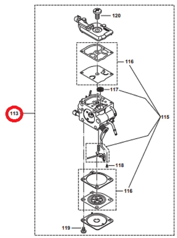 Carburateur Compleet voor DOLMAR, MAKITA PS34 op Kettingzagen, Motorzagen Carburator, Vergasser PS-34 (USA)