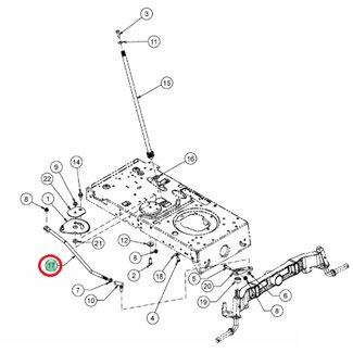 Stuurstang 18,3" voor MTD, WOLF, YARDMAN, CUBCADET, WHITE JLX105R, MF41-18RH, Ambition 105, Blue Power 105, Select 105, LN155, LN175, LN185, LN200, Gold, Optima LN155, Optima LN165, Optima LN175, Optima LN180, Optima LN200, Smart RN145, Power 1750, DL1050