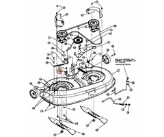 Geleideplaat voor MTD, WOLF, YARDMAN, CUBCADET, WHITE DLX96SA, DLX107, BL135, E13/96T, 12/96T, Platinum, Optima LG200H, Smart RF125, Smart RN145, BE96T, DL96H, Smart RF130, Optima LN165, Optima LG165, MTD96, LT96EXT, Power 1750, Optima LN180, DL960T,