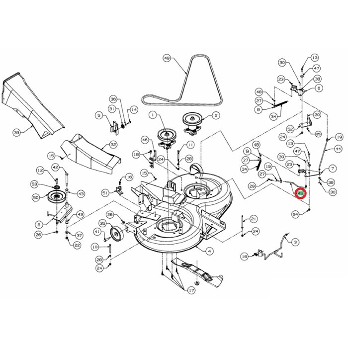 Remstang voor MTD, WOLF, YARDMAN, CUBCADET, WHITE JLX105R, MF41-18RH, BL175/105AT, Ambition 105, Blue Power 105, Select 105, 903LT, 908LA, LN155, P180AMN, P200HN, Gold, Optima LN155, Optima LN175, Optima LN200H, PN180HK, Smart RN145, Optima LN165H, Power