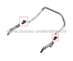 Houder voor Hendel Remaandrijving voor ALKO, SOLO Loopmaaiers, Grasmaaiers, Duwmaaiers, Gazonmaaiers Hendelhouder, Klip, Bevestiging Powerline 4600 BR BIO