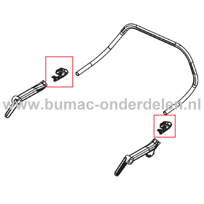 Houder voor Hendel Remaandrijving voor ALKO, SOLO Loopmaaiers, Grasmaaiers, Duwmaaiers, Gazonmaaiers Hendelhouder, Klip, Bevestiging Powerline 4600 BR BIO