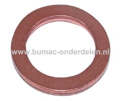 Koperen Afdichtring 32x38x2 mm voor Afdichting van Bouten - Schroeven op Carburateur - Olieschroef Carter op Motoren van Grasmaaier, Zitmaaier, Auto, Trekker, Hijskraan, Shovel, Trilplaat, Aggregaat, Tuinfrees, Generator, Hakselaar, Bosmaaier, Brommer