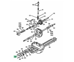 Zeskantmoer 5/16-20 voor afstellen van de Remblokken voor MTD, WOLF, YARDMAN, CUBCADET, WHITE T76, T81, D506NR, C450D, GLX105RA, GLX107SAL, GLX117SAL, GLX92RA, Golden Sprint, JLX76RA, SC Edition, SLX117S, SLX76R, SLX92RA, SLX96S, Sprint 1400, Sprint 1500,