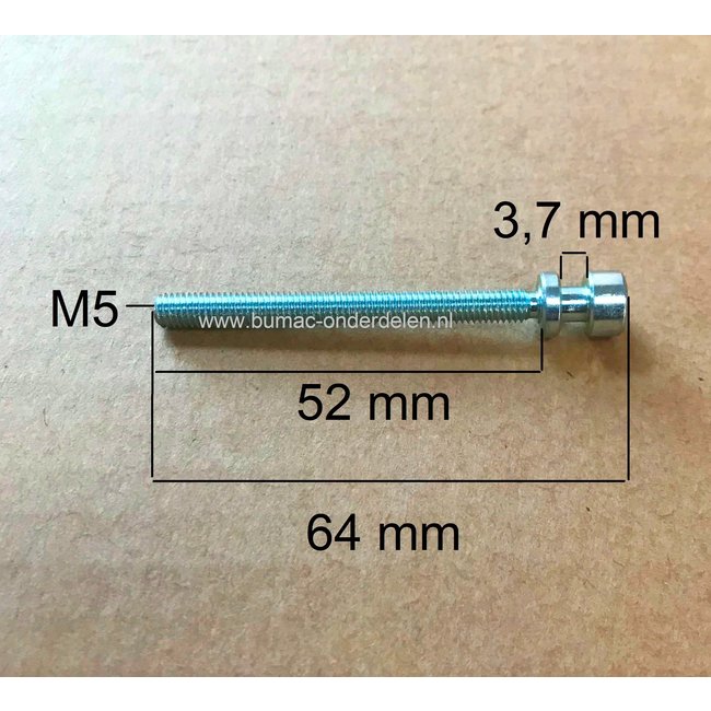 Schroef voor Kettingspanner voor DOLMAR, MAKITA PS34, PS36, PS41, PS45 op Kettingzagen, Motorzagen Spanschroef ,Spanner PS-34, PS-36, PS-41, PS-45, onderdeel