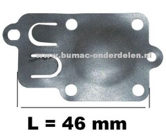 Membraan voor Briggs and Stratton Modellen 60000 - 80000 - 100000 - 130000, Motoren met een Horizontale Krukas en 3 - 4 - 5 PK, Menbraan, Membraam, B&S, B en S