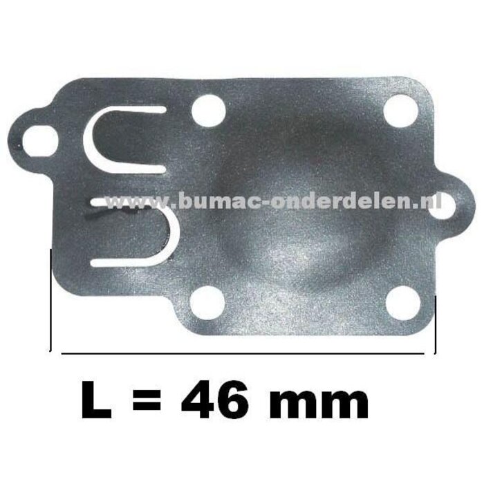 Membraan voor Briggs and Stratton Motoren met een Horizontale Krukas en 3 - 4 - 5 PK, Menbraan, Membraam, B&S, B en S