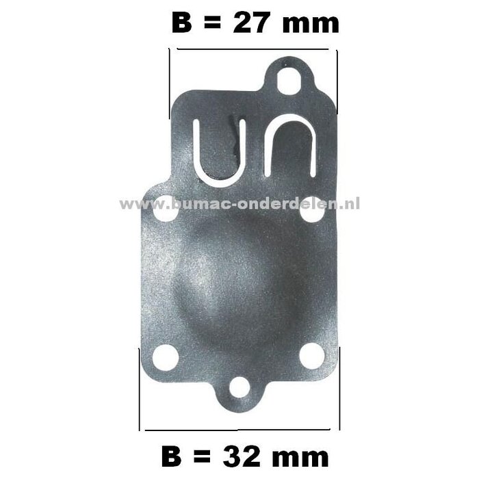 Membraan voor Briggs and Stratton Motoren met een Horizontale Krukas en 3 - 4 - 5 PK, Menbraan, Membraam, B&S, B en S