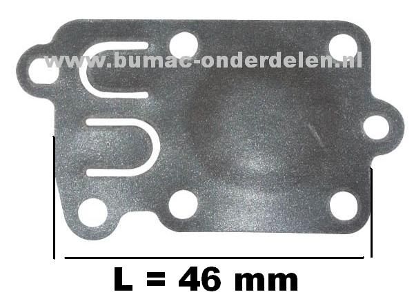 Membraan voor Briggs and Stratton Motoren met 3 - 5 PK en een Horizontale Krukas op Tuinfrees, Waterpomp, Aggregaat, Houtversnipperaar, Kooimaaier, Trilplaat, Generator, B&S, B en S, Membraam, Menbraan, onderdeel