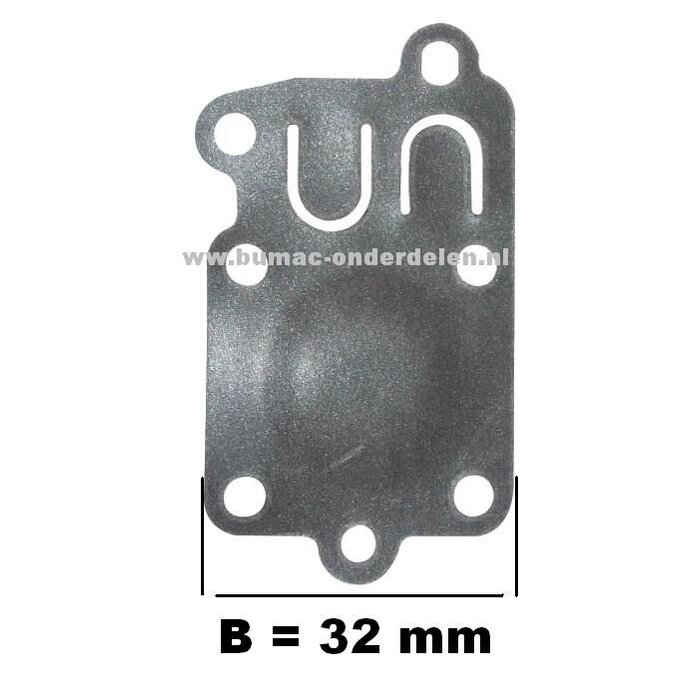 Membraan voor Briggs and Stratton Motoren met 3 - 5 PK en een Horizontale Krukas op Tuinfrees, Waterpomp, Aggregaat, Houtversnipperaar, Kooimaaier, Trilplaat, Generator, B&S, B en S, Membraam, Menbraan, onderdeel