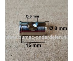 Kabelhouder voor Kabel met Cilindrisch Lood met Ø 6 mm Veegmachine, Tuinfrees, Grasmaaier, Zitmaaier, Frontmaaier, Trekker, Kooimaaier, Verticuteermachine Flexibele Kabel met Ton voor Koppelingskabel, Remkabel, Bedieningskabel Bus, Nippel, Houder voor Kab