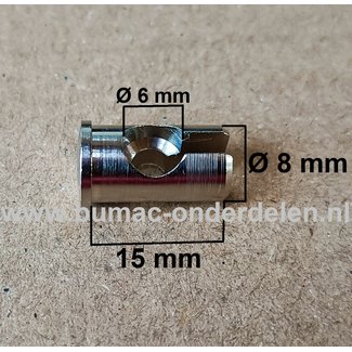 Kabelhouder voor Kabel met Cilindrisch Lood met Ø 6 mm Veegmachine, Tuinfrees, Grasmaaier, Zitmaaier, Frontmaaier, Trekker, Kooimaaier, Verticuteermachine Flexibele Kabel met Ton voor Koppelingskabel, Remkabel, Bedieningskabel Bus, Nippel, Houder voor Kab