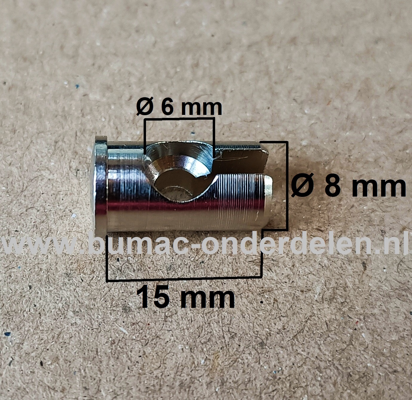 Kabelhouder voor Kabel met Cilindrisch Lood met Ø 6 mm Veegmachine, Tuinfrees, Grasmaaier, Zitmaaier, Frontmaaier, Trekker, Kooimaaier, Verticuteermachine Flexibele Kabel met Ton voor Koppelingskabel, Remkabel, Bedieningskabel Bus, Nippel, Houder voor Kab