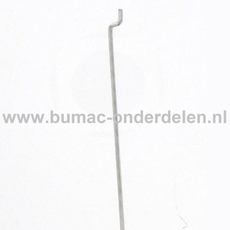 Massieve Kabel Met Z-Haak Lengte 2500 mm, Ø 1,5 mm Gaskabel, Koppelingskabel, Versnellingskabel, Bedieningskabel voor Grasmaaier, Zitmaaier, Tuinfrees, Verticuteermachine, Kooimaaier, Trilplaat Stijve kabel, onderdeel