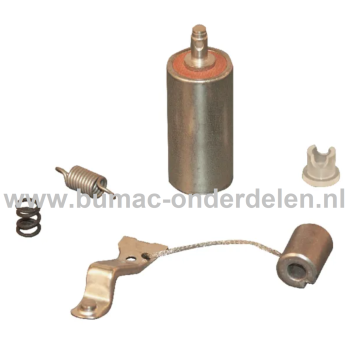 Contactpunten Set met Condensator voor Briggs & Stratton Motoren op Grasmaaiers, Cirkelmaaiers, Benzinemaaiers, Gazonmaaiers, Loopmaaiers Contactpunt, Condenstatorset, Contactpunten, Kontakpunten 	060100, 060200, 060300, 060400, 060500, 061100, 061200, 06