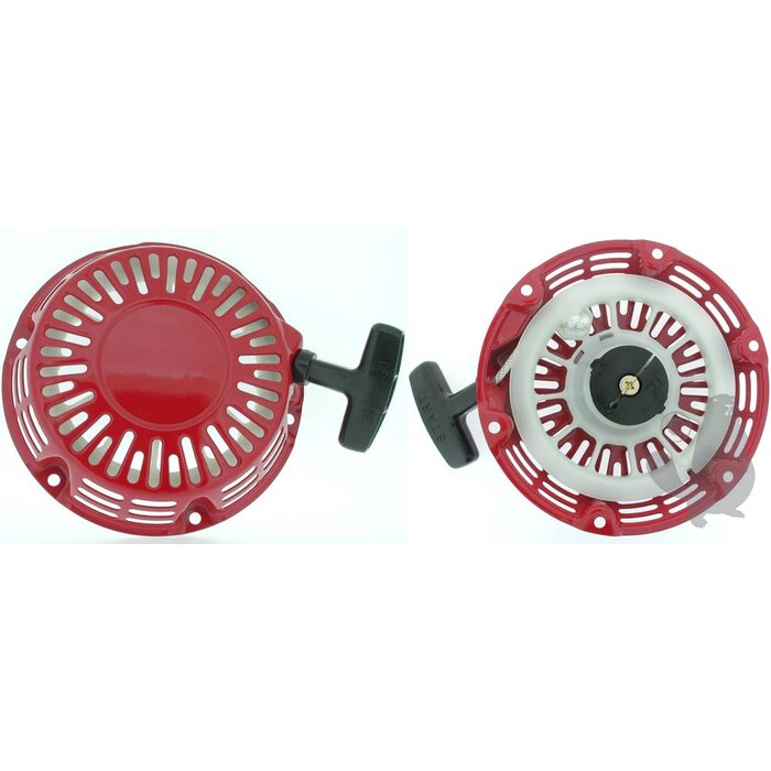 Handstarter voor Honda GX110 - GX120 - GX140 - GX160 - GX200 met 2 Kunststof Startpallen voor Bladblazer – Houtversnipperaar – Kloofmachine – Mechanische Troffel – Kart –Veegmachine – Trilplaat – Tuinfrees – Cart – Hakfrees – Kantensnijder - Zodensnijder,