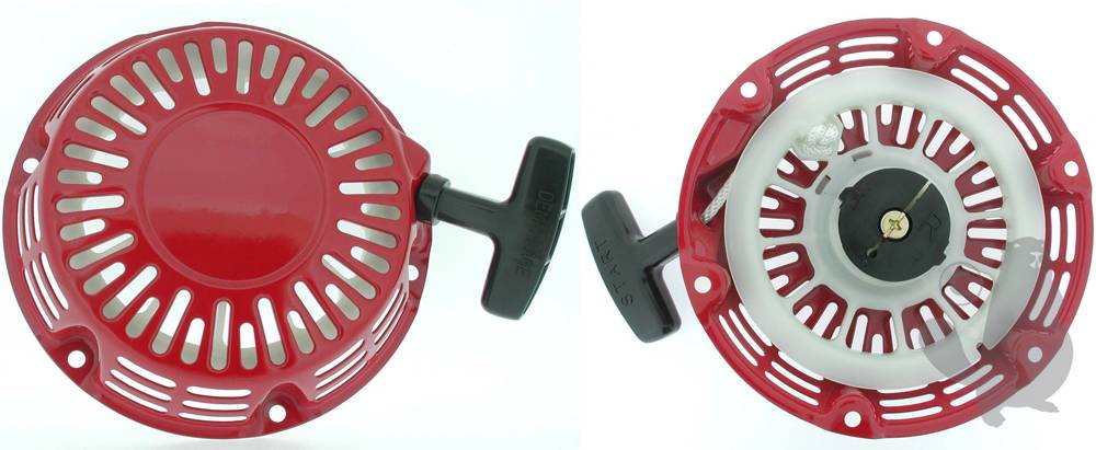 Handstarter voor Honda GX110 - GX120 - GX140 - GX160 - GX200 met 2 Kunststof Startpallen voor Bladblazer – Houtversnipperaar – Kloofmachine – Mechanische Troffel – Kart –Veegmachine – Trilplaat – Tuinfrees – Cart – Hakfrees – Kantensnijder - Zodensnijder,