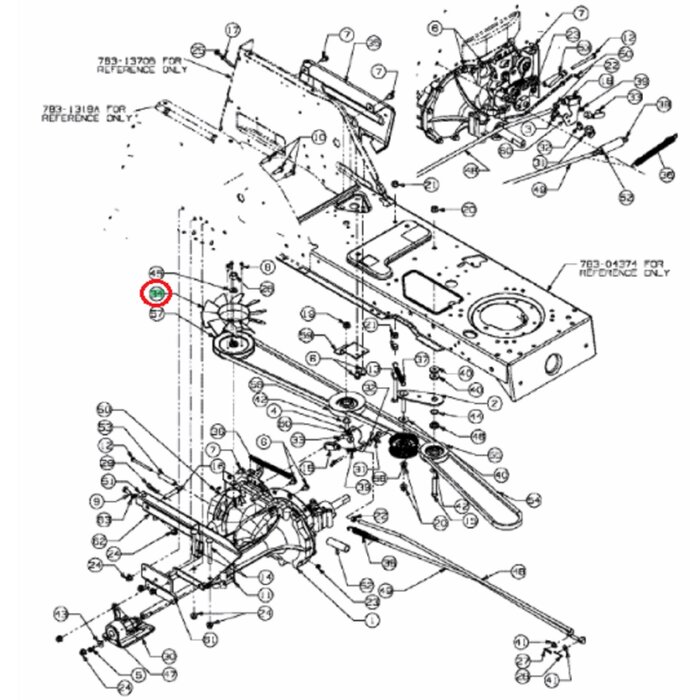 Koelvin voor Aandrijf Hydrostaat voor MTD, WOLF, YARDMAN, CUBCADET, WHITE E-13-92H, T5016NR, DLX107SHL, GLX105RH, GLX107SHL, GLX122RHL, GLX92RH,  GLX92SHL, SLX76RHS, SLX92RH, Sprint2002H, Sprint3000H, Sprint900H, JLX96SH, SLX107H, JLX76RH, JLX92RH, JLX105