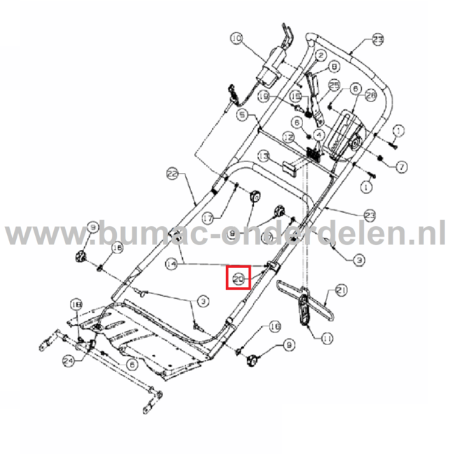 Hoogte Instelling kabel voor MTD, Wolf, CubCadet, Bolens Verticuteermachines, Ontmossers, Verticuteerders Kabel Hoogte Instelling, Liftkabel BL1540EV, E40, VE40